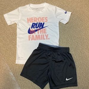 Nike dri-fit boys shirt/shorts set size 4T VGUC